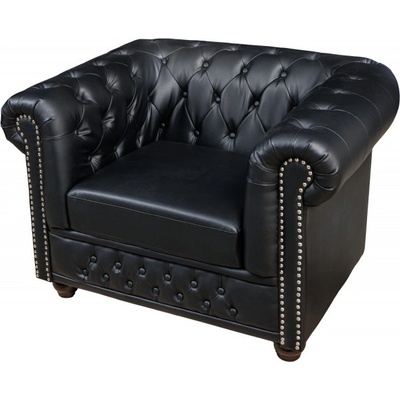 Interior DE Chesterfield černé umělá kůže KRS41448