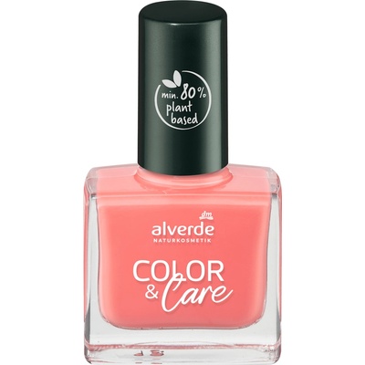 alverde NATURKOSMETIK lak na nehty Color & Care 80 Peach Coral 10 ml