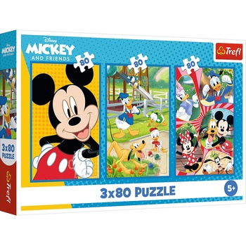Trefl - Puzzle 3x80 The Mickey Mouse Team - 40 - 99 piese