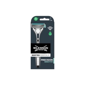 Wilkinson Sword Самобръсначка wilkinson sword quattro titanium sensitive + 1 бр. глави