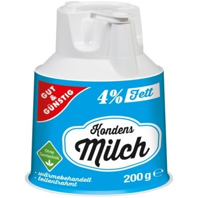GUT&GÜNSTIG Kondenzované mléko 4% tuku G&G, 200 g