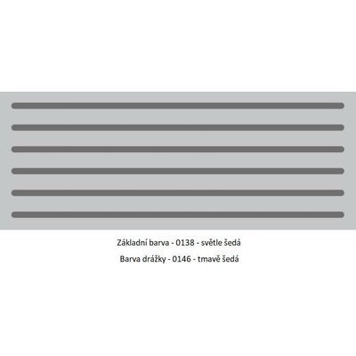 Dollken Schodová PVC hrana TK New Generation A 40, 250cm 0138/0146 sv. šedá/tm. šedá u