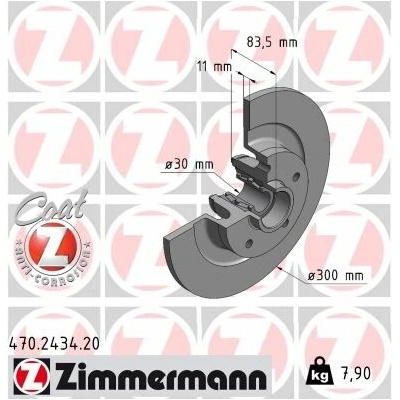 Brzdový kotúč ZIMMERMANN 470.2434.20 (470243420)