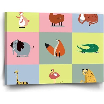 Sablio Obraz Zvieratká zo Zoo - 90x60 cm