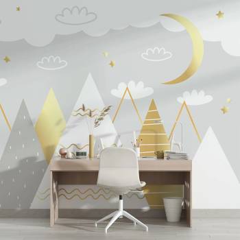 Image 1 of Art gift Детски фототапет - Златни пирамиди