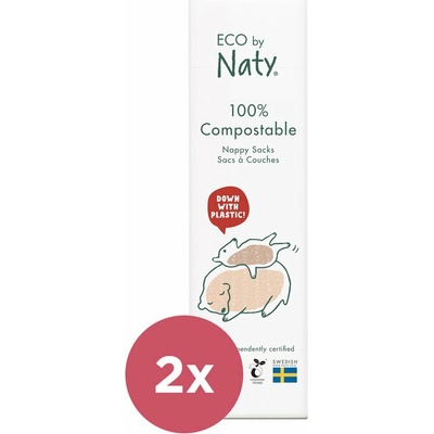 Naty Nature Babycare 2x Eco by naty Sáčky na použité pleny 50 ks