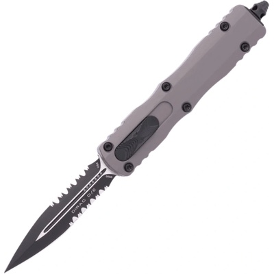 ! Microtech DIRAC D/E BLACK PART SERRATE NATURAL CLEAR 225-2NC