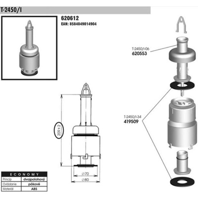 Slovarm vypouštěcí ventil T-2450/I 620612