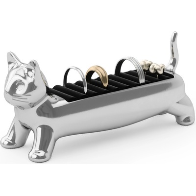 Umbra Поставка за пръстени Ali Cat сребриста (1023419-158)