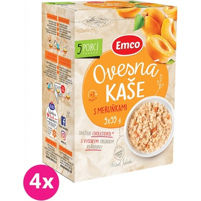 Emco Ovesná kaše s meruňkami 5 x 55 g – Zboží Dáma