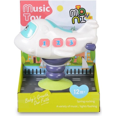 Moni Toys Бебешки музикален светещ самолет k999-139b (107914)