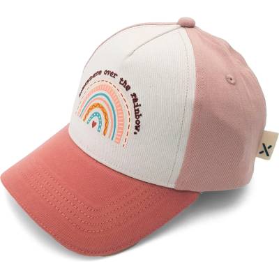 maximo Детска шапка с козирка Maximo Kids' Cap Rainbow, Hook-and-Loop Closure Cap - Wollweiß / Ash Rose - размер 49-51 cm (904-6338-0112)