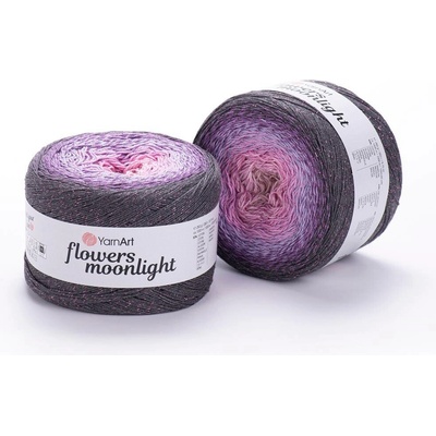 Yarn Art Příze Flowers Moonlight 3276 růžová, fialková lila, fialová, šedá