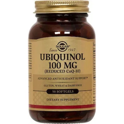 Solgar Хранителна добавка УБИКВИНОЛ меки капсули 100 мг , Solgar Ubiquinol 100mg (Reduced CoQ-10) 50softgels