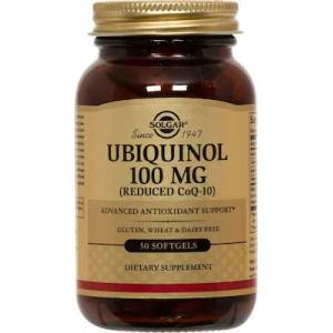 Solgar Хранителна добавка УБИКВИНОЛ меки капсули 100 мг , Solgar Ubiquinol 100mg (Reduced CoQ-10) 50softgels