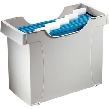 КОНТЕЙНЕР ЗА ВИСЯЩИ ПАПКИ leitz + 5 ПАПКИ СИВ