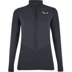 Salewa Дамско мериносово термобельо Salewa Women's Zebru Medium Warm AMR Half Zip Tee Merino base layer - Onyx - размер 40 (EU) (115-1515-0414)