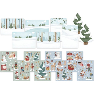 Little dutch sada se samolepkami vánoční přání