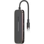 USAMS HUB адаптер 2xUSB + USB-C + HDMI + Micro SD + SD, черен SJ575HUB (Usa001182)