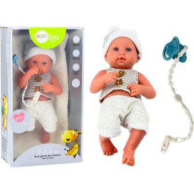 Lean Toys v bielošedom oblečení s príslušenstvom