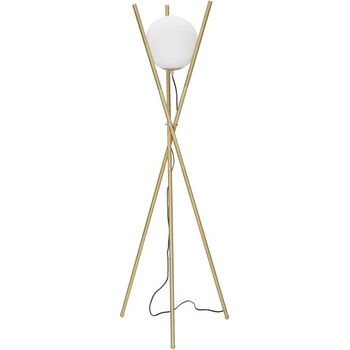 Mauro Ferretti Бяла/златистa подова лампа със стъклен абажур (височина 155 cm) Glamy - Mauro Ferretti (1711420000)