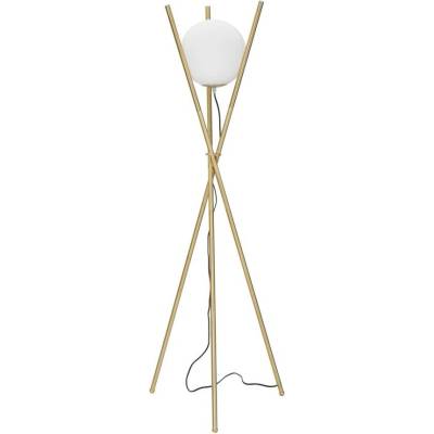 Mauro Ferretti Бяла/златистa подова лампа със стъклен абажур (височина 155 cm) Glamy - Mauro Ferretti (1711420000)