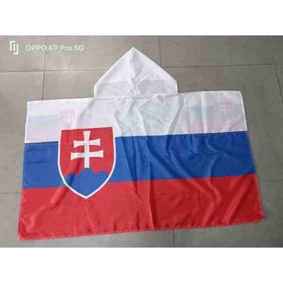 Originální tělová vlajka s kapucí (150x90cm, 3x5ft) - Slovensko