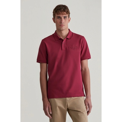 Gant Reg Tonal shield SS Polo rich wine