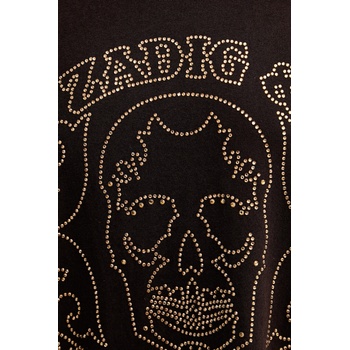 Zadig&Voltaire Памучна тениска zadig&voltaire дамска в кафяво jwts02845 (jwts02845)