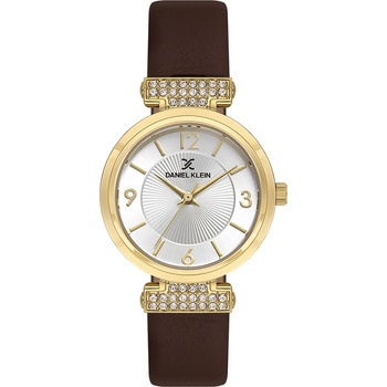 Daniel Klein DK. 1.13967-4 Дамски часовник, кафяв| Premium серия | Сив циферблат, Кожена каишка