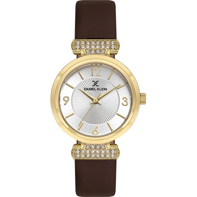 Daniel Klein DK. 1.13967-4 Дамски часовник, кафяв| Premium серия | Сив циферблат, Кожена каишка