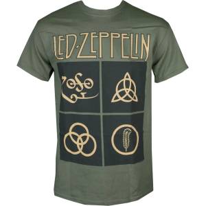 NNM мъжка тениска led zeppelin - gold symbols & black squares - rtlzetsoggol