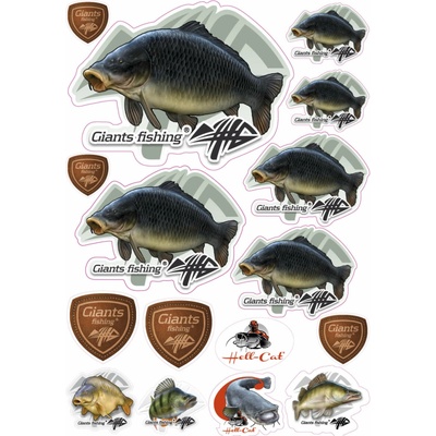 Giants Fishing Mix nálepek Kapr šupináč 16ks