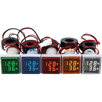 Taxnele Цифров волт/амп метър ac 60-500v 0-100a квадратен (ad101-22vams)