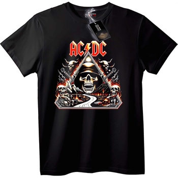 NOONEBRAND Тениска AC/DC Черепи Рок - 3XL, White
