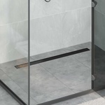 vidaXL 2 в 1 душов дренаж Черно 90 cm Неръждаема стомана 304 (42015947)