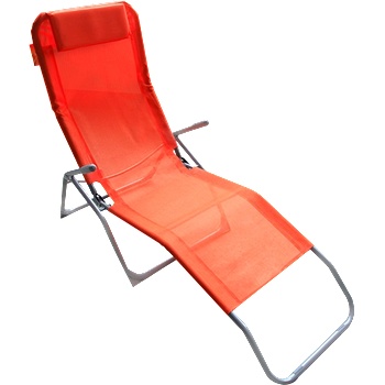 Horecano Сгъваем стол-шезлонг ОРАНЖЕВ (D 050-11131)(140x58x98) (019536)