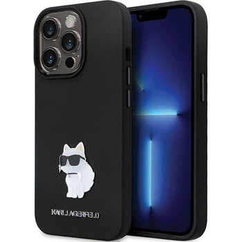 KARL LAGERFELD Кейс Karl Lagerfeld KLHCP13LSMHCNPK за iPhone 13 Pro / 13, черен, Silicone C Metal Pin