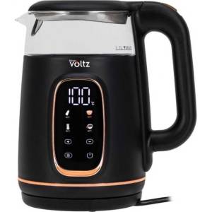 Voltz Електрическа кана Oliver Voltz OV51230AF Black/Rose gold, вместимост 1.7 литра, 13 температурни настройки, 1850W, черна (OV51230AF Black/Rose gold) Електрически кани