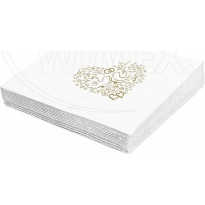 PAP FSC Mix Ubrousek 2V Svatba 33x33cm 50ks