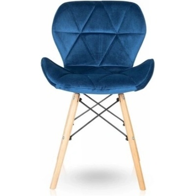 Bestent Трапезен стол кадифе син zafir (bml-046-v)