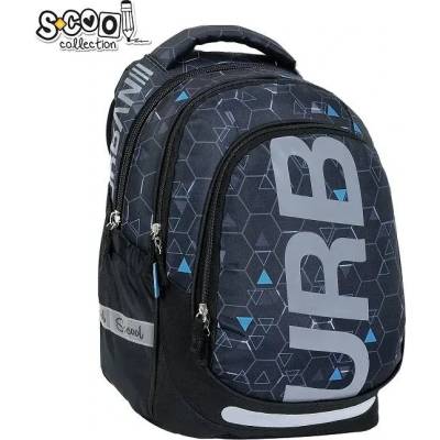 S-Cool Ученическа, анатомична раница scool urban dark blue, олекотена