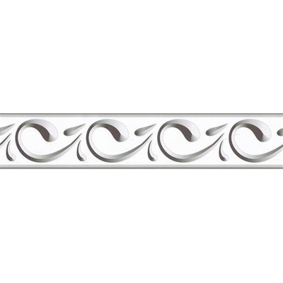 Samolepící bordura B58-03S, rozměr 5 m x 5,8 cm, ornamenty šedé, IMPOL TRADE