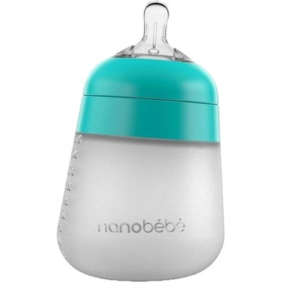 Nanobebe Силиконова бутилка Nanobebe - Flexy, 270 ml, минт (31005)