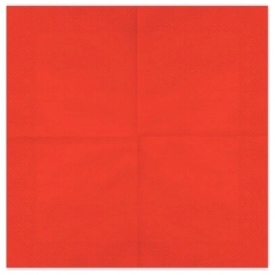 Party Deco Polsko Papírové ubrousky červené 33x33 cm 20 ks