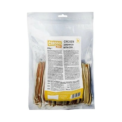 CARODO Dog poch. Kuřecí sendvič s treskou CARODO 250 g