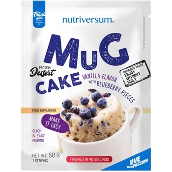 Nutriversum Mug Cake | Protein Dessert [50 грама] Ванилия с парченца синя боровинка