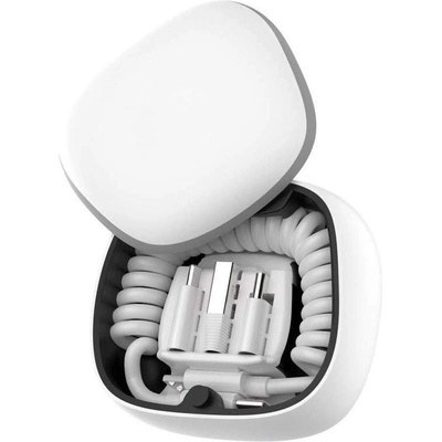 4smarts Powerbank All-Portable - външна батерия с USB-C кабел и Micro-USB, Lightning USB-A накрайници (бял)