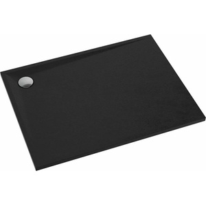 OMNIRES Правоъгълно душ корито от композит Omnires Stone матово черно 90x120 см (STONE90/120BL)