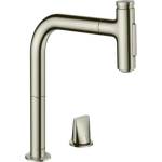 Hansgrohe Кухненски смесител Hansgrohe Metris M71 200 sBox с издърпващ се душ, четкан хром, с 2 струи (73818800)